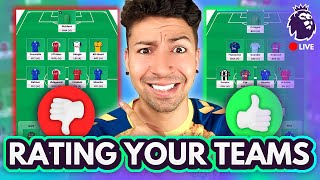 RATING YOUR FPL TEAMS ⭐  Fantasy Premier League 202425 Rate My GW1 Draft Squad Selection [upl. by Eirotal310]