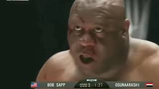 Best 3rd round in MMA history Bob Sapp Vs Osunaarashi at RIZIN Event [upl. by Maclay]