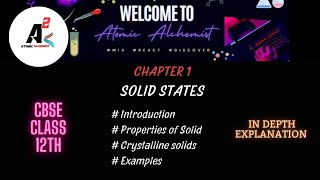 Class 12 Chemistry  Solid States Part 1  Priya Maam [upl. by Dimond]