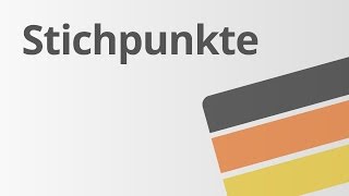 Stichpunkte  Deutsch  Texte schreiben [upl. by Binny]