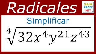 SIMPLIFICACIÓN DE EXPRESIONES CON RADICALES  Ejercicio 4 [upl. by Reinwald]