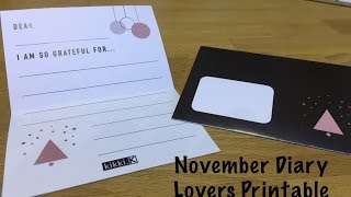 November Diary Lovers Printable [upl. by Kopaz]