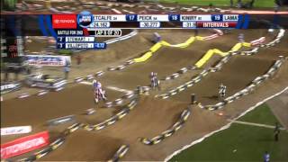 2012 Oakland Supercross  Main Event Reed vs Stewart vs Villopoto [upl. by Erodoeht685]