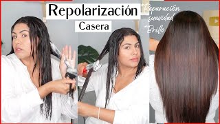 REPOLARIZACIÓN CAPILAR CASERA PASO A PASO CABELLO SANO AL INSTANTE [upl. by Jacintha]