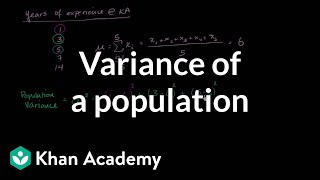 Variance of a population  Descriptive statistics  Probability and Statistics  Khan Academy [upl. by Annej]