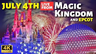 🔴LIVE🔴 HUGE July 4th FIREWORKS From Walt Disney World  Magic Kingdom amp EPCOT Nighttime Fireworks [upl. by Hornstein692]