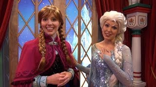 ANNA and ELSA from Disney FROZEN Official Debut at Epcots Norway Pavilion Meet and Greet [upl. by Hansen]