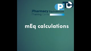 How to solve mEq calculation problems [upl. by Seel]