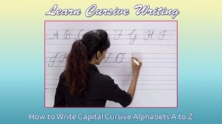 Cursive Writing For Beginners  Writing Cursive Alphabets  Capital  Cursive Handwriting Practice [upl. by Eiralam730]