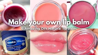 6 easy homemade Lip Balm to get soft Pink Lips faster naturally [upl. by Nap]