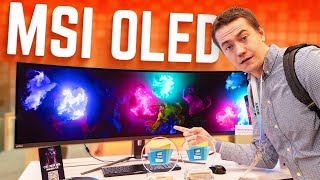 Your Monitor Will Have AI In It  MSI QDOLED Monitors CES 2024 [upl. by Gnuy174]