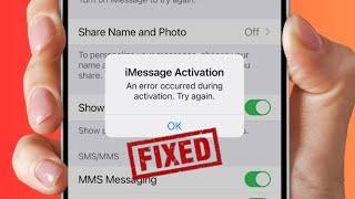 How To Fix iMessage  Facetime Activation Error  An Error Occurred During Activation Try Again [upl. by Garvy]