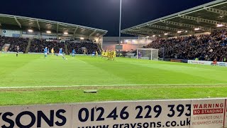 Chesterfield Fans vs Scunthorpe United  Jeff King Goal 01012023 [upl. by Cumings752]