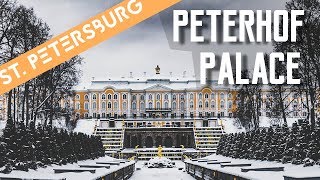 Beautiful Peterhof Palace St Petersburg in winter  Russia Travel Vlog [upl. by Nnek274]