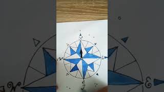 Compass 🧭 art drawing simple [upl. by Georgia]