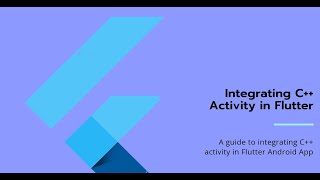 How to Integrate a C ActivityScreen in a Flutter Android App [upl. by Nylhsa]