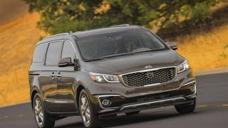 2016 Kia Sedona Start Up Road Test and Review 33 L V6 [upl. by Ahsimik128]