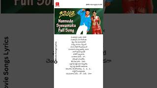 Nannedo Syeeamaku Song Lyrics  Simhadri Movie  Jr NTR Bhoomika  song shorts jrntr music [upl. by Nwahsat]