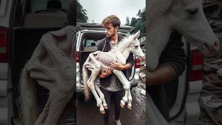 rescue weak baby horse 🐎 horse helphorse weak treatment food babyanimals foal Yüküm ağır [upl. by Anillek800]