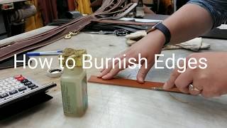 How to Burnish Edges on Leather [upl. by Lynden]