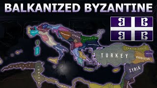 Balkanized Byzantine Empire Battle Royale  HOI4 Timelapse [upl. by Oihsoy]