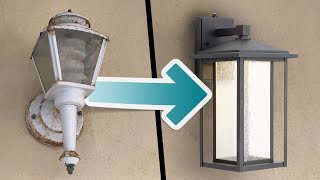 Easy Outdoor Light Fixture Update  20 Minute DIY Upgrade [upl. by Hgielsa896]