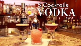 5 Cocktails avec de la Vodka Facile [upl. by Ileana]