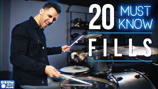 20 MUST KNOW Drum Fills For Beginner Drummers  Drum Beats Online [upl. by Canotas]