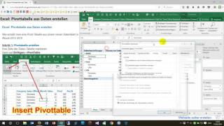 Excel Pivot Tabelle aus Daten erstellen 1 Start PivotTable [upl. by Poucher]