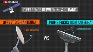 Difference between C band and Ku Band Dish Antenna Satellite dish antenna  Offset and prime focus [upl. by Rafaello650]