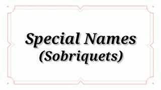 Special NamesSobriquets  Sobriquets Of World In English  Sobriquets GK Vocabulary [upl. by Affer]