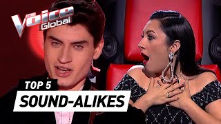 MINDBLOWING SOUNDALIKES in The Voice [upl. by Airamasor]