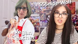 SSSniperWolf on her way to that VEGAN TEACHER [upl. by Normie682]