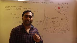 Derivation of rydberg constant  Atomic structure Class 11 lecture 8 in bengali  Abani Sarkar [upl. by Atnahc671]