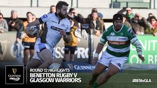 Round 12 Highlights Benetton Treviso v Glasgow Warriors  201617 season [upl. by Hesther]