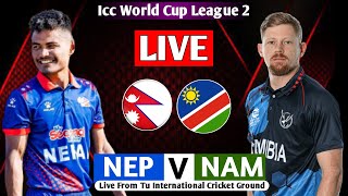 NEPAL VS NAMIBIA WORLD CUP LEAGUE 2 2024 MATCH LIVE  NEP VS NAM LEAGUE 2 LIVE MATCH [upl. by Cathy]