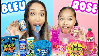 CHALLENGE BONBONS ULTRA BIZARRES avec ma MAMAN  TEST BLEU vs ROSE des FRIANDISES LES  ACIDES [upl. by Eddina]