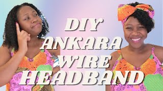 DIY Wire Headband Tutorial  Fabric Scrap Buster Idea  Sewing an Easy Hair Accessory [upl. by Nyrhtac]