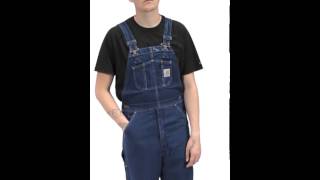 Carhartt Mens Denim Dungarees [upl. by Hibbert398]