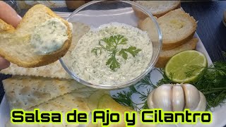 🔴 SALSA DE AJO Y CILANTRO VENEZOLANA para PASAPALOS PASABOCAS BOCADITOS y Empanada con mayonesa [upl. by Scholem497]