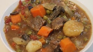 Beef Stew Made in the Crockpot  I Heart Recipes [upl. by Joelie438]