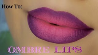 FUN amp EASY  OMBRE LIP TUTORIAL [upl. by Saberhagen]