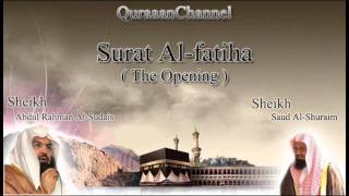 1 Surat Alfatiha with audio english translation Sheikh Sudais amp Shuraim [upl. by Hisbe]