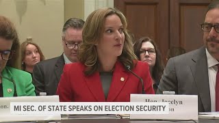 Secretary of State Jocelyn Benson testifies on election security [upl. by Yennor]