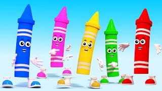 Finger Family Crayons Nursery Rhymes And Kids Songs For Babies Kids Tv [upl. by Val]