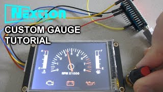 NextionArduino Tutorial 4 Custom Gauge And Play Video [upl. by Faline]