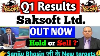 SAKSOFT SHARE Q1 results 2024  Saksoft share latest news  Saksoft share latest news today Saksoft [upl. by Sender]