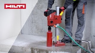 HOW TO use Hilti DD 120 diamond coring tool for wet drilling into concrete [upl. by Eldredge716]