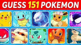 WHOS THAT POKÉMON 🧠⚡ Guess 151 Pokemon Gen 1 ✅ [upl. by Eppes]