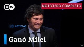 DW Noticias del 19 de noviembre Milei es elegido presidente de Argentina Noticiero completo [upl. by Hedva]